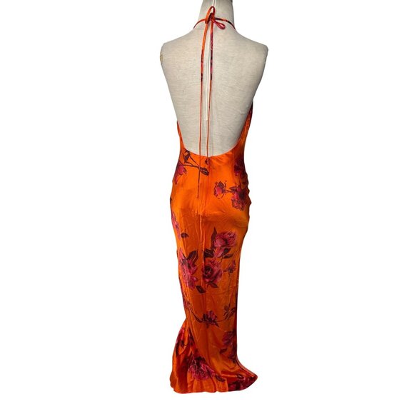 NBD Nicolette Gown in Orange Floral XSmall New Womens Maxi Long Dress - Picture 8 of 10